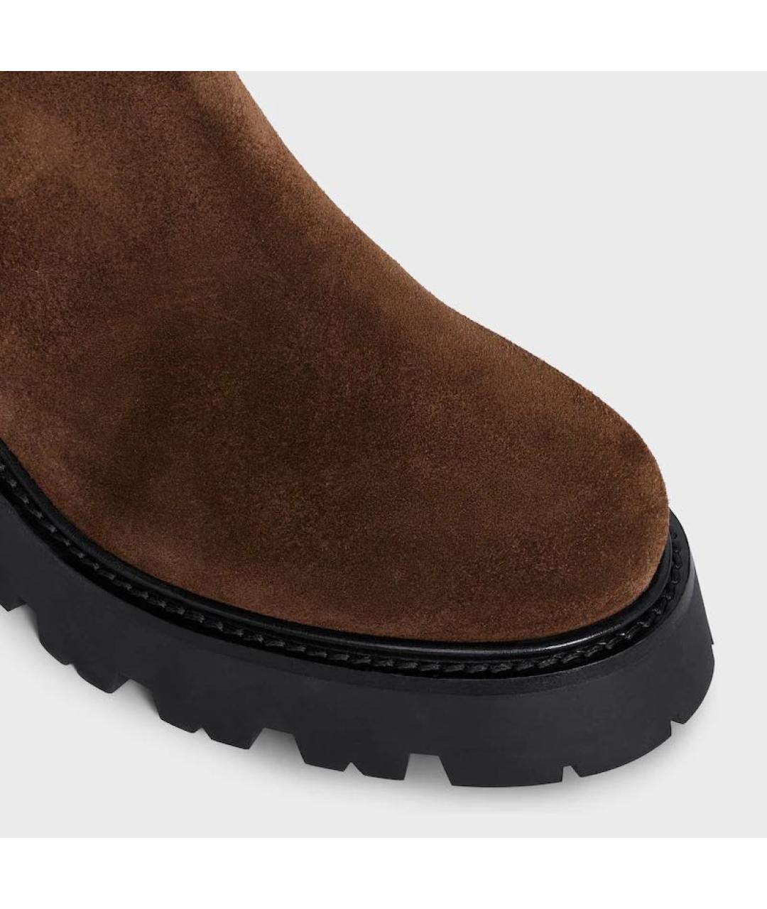 CELINE Коричневые кожаные ботинки, фото 3