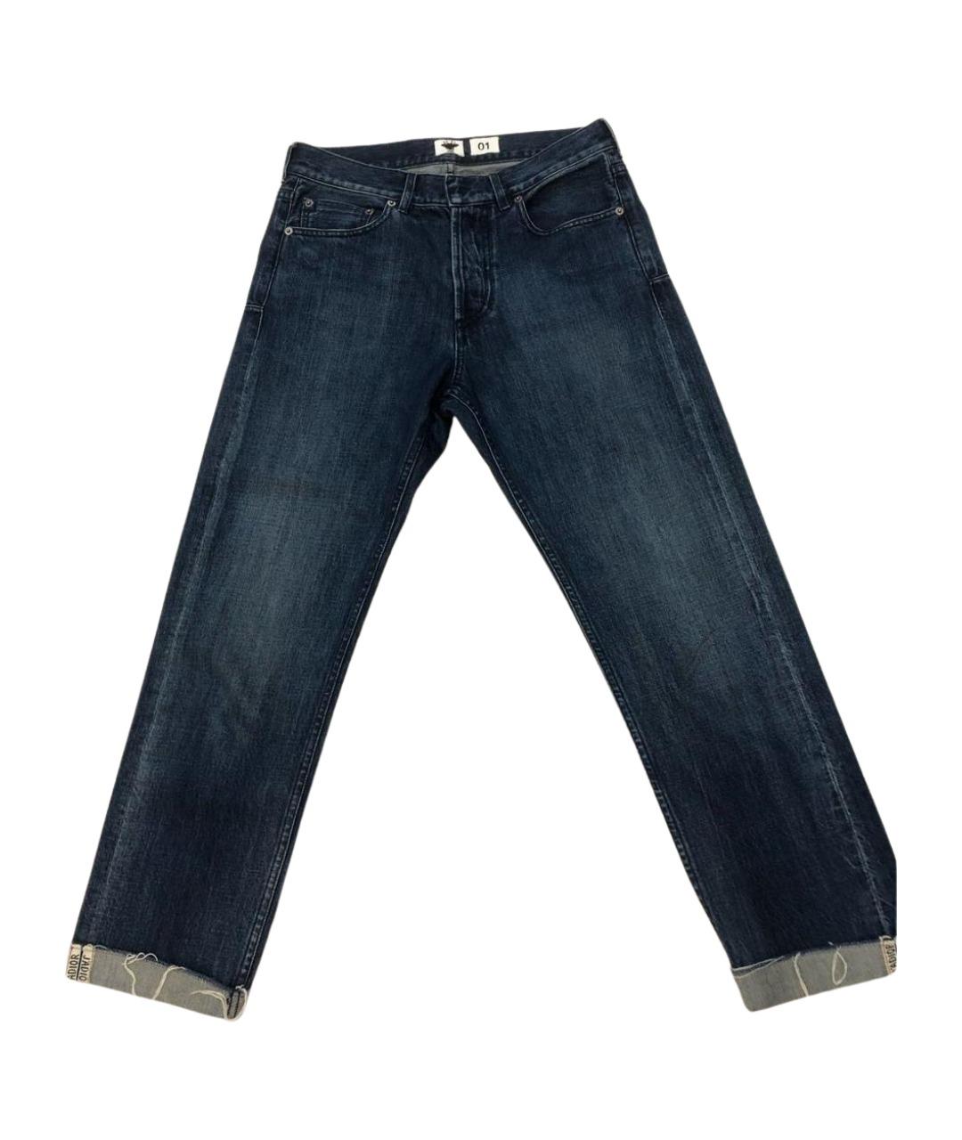 CHRISTIAN DIOR Темно-синие хлопковые прямые джинсы, фото 1