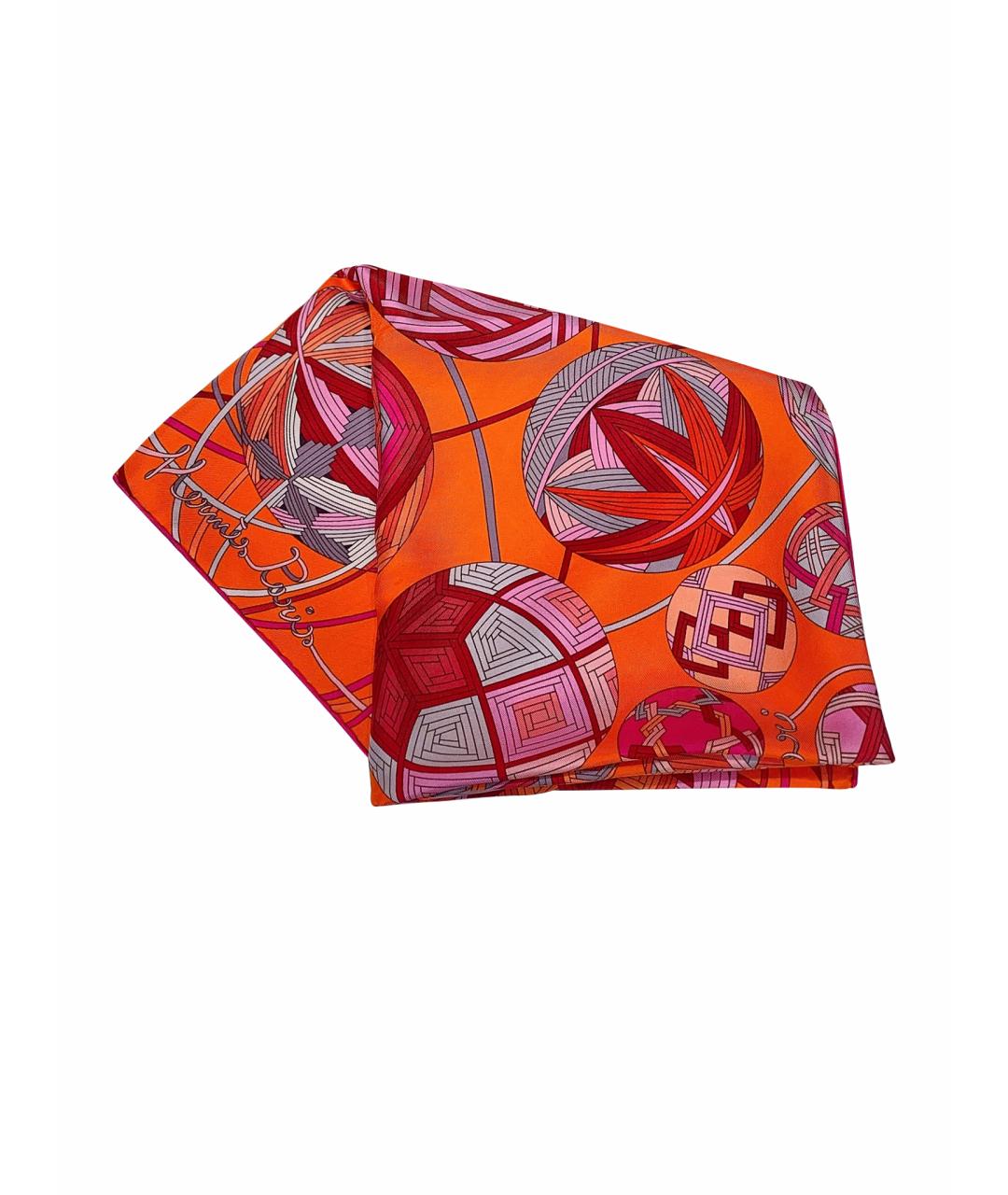 HERMES Мульти шелковый платок, фото 1