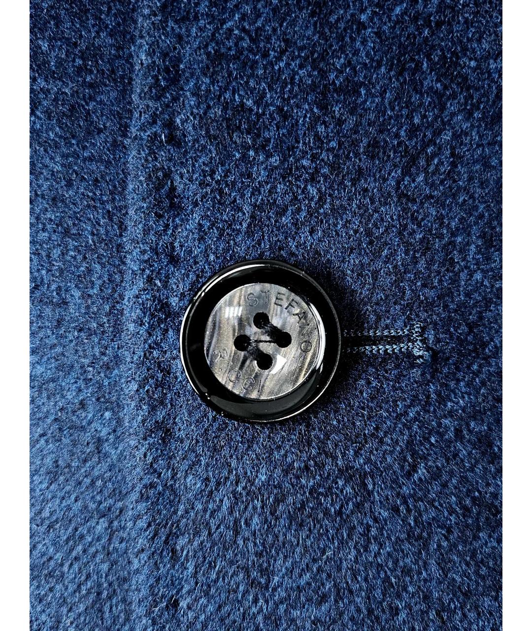 STEFANO RICCI Синее шерстяное пальто, фото 5