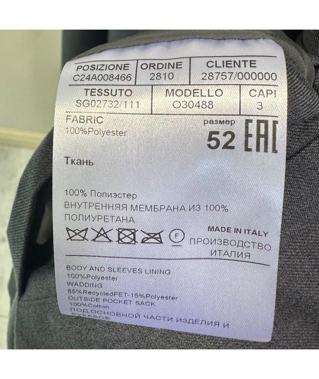 CANALI Антрацитовая полиэстеровая куртка, фото 3