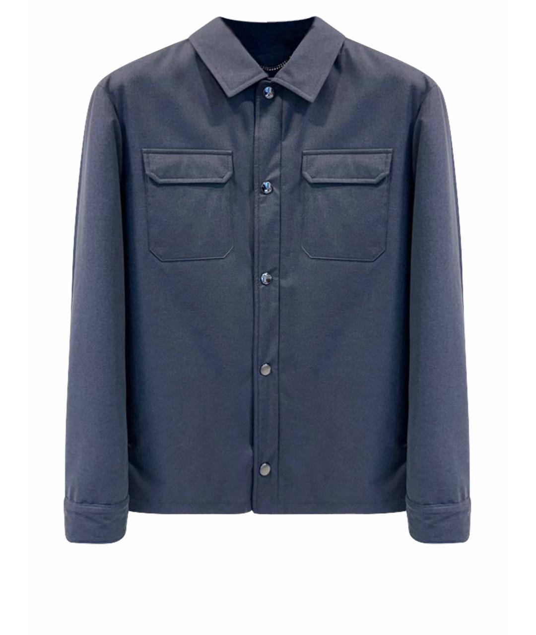 CANALI Антрацитовая полиэстеровая куртка, фото 1