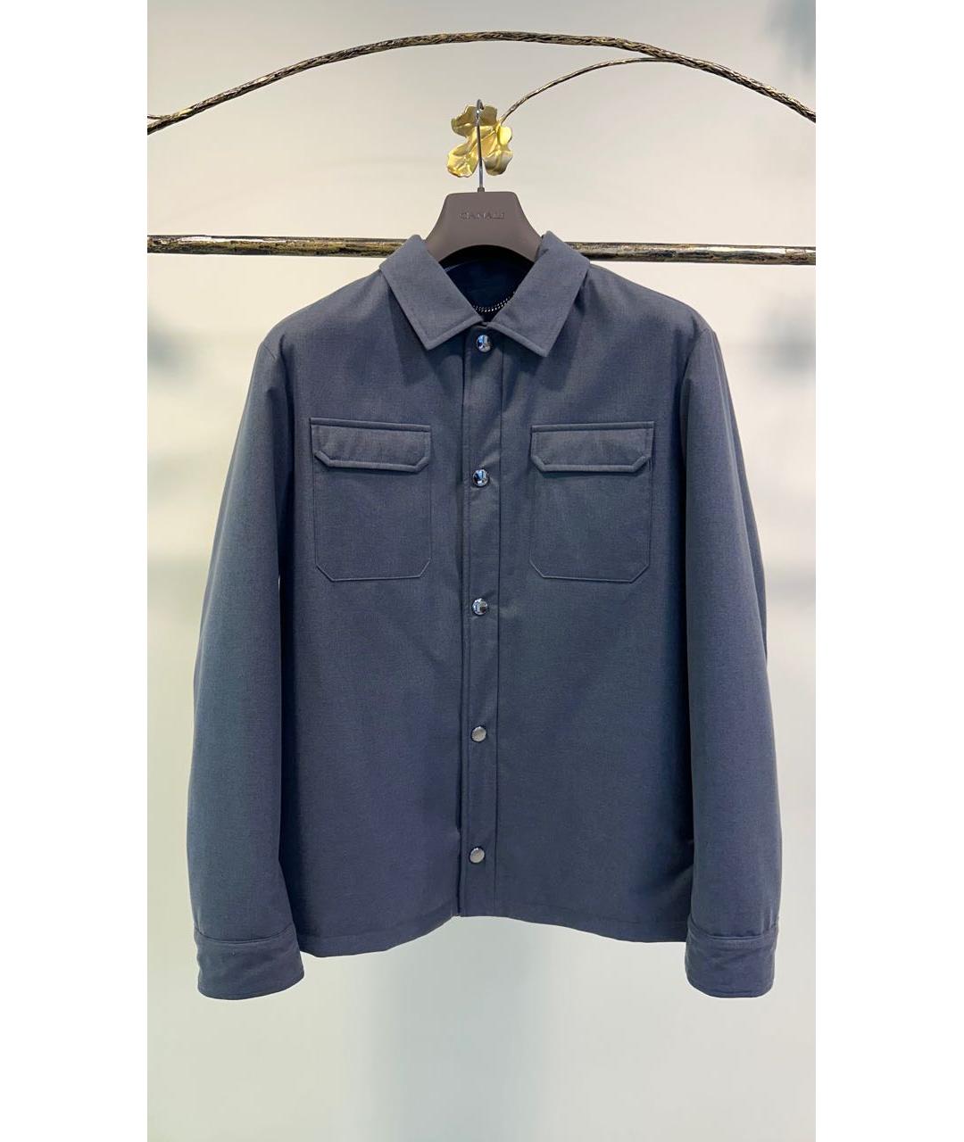 CANALI Антрацитовая полиэстеровая куртка, фото 6