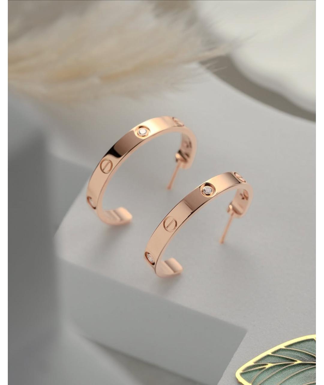 CARTIER Золотые серьги из розового золота, фото 3