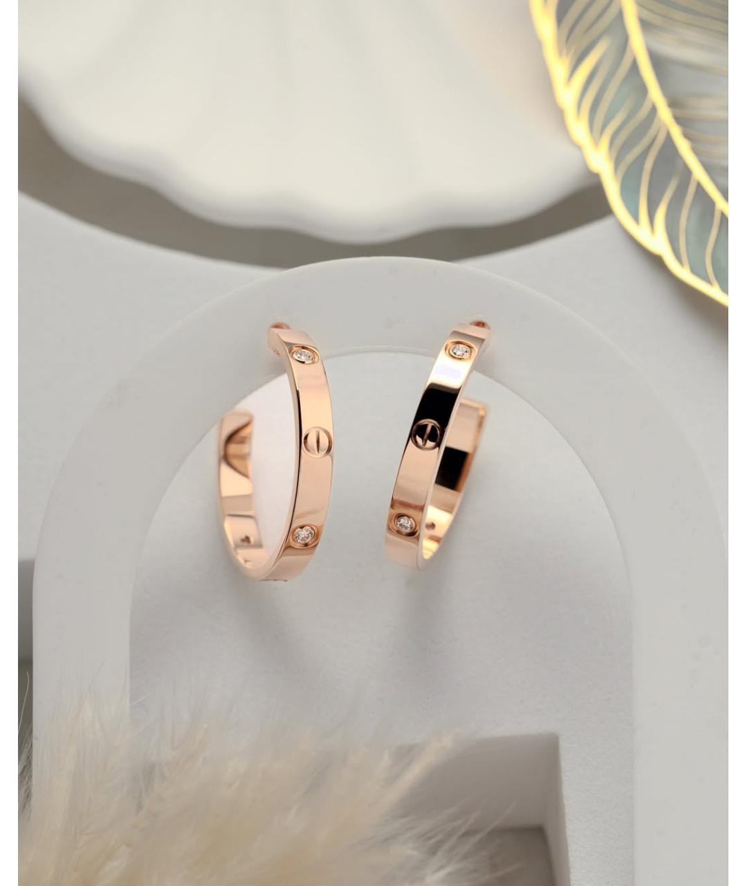 CARTIER Золотые серьги из розового золота, фото 2