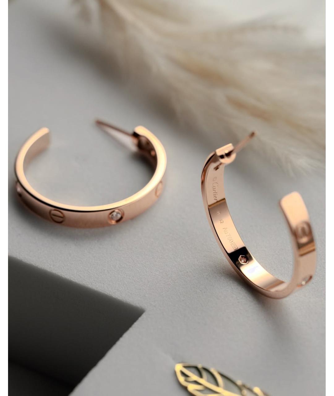 CARTIER Золотые серьги из розового золота, фото 5