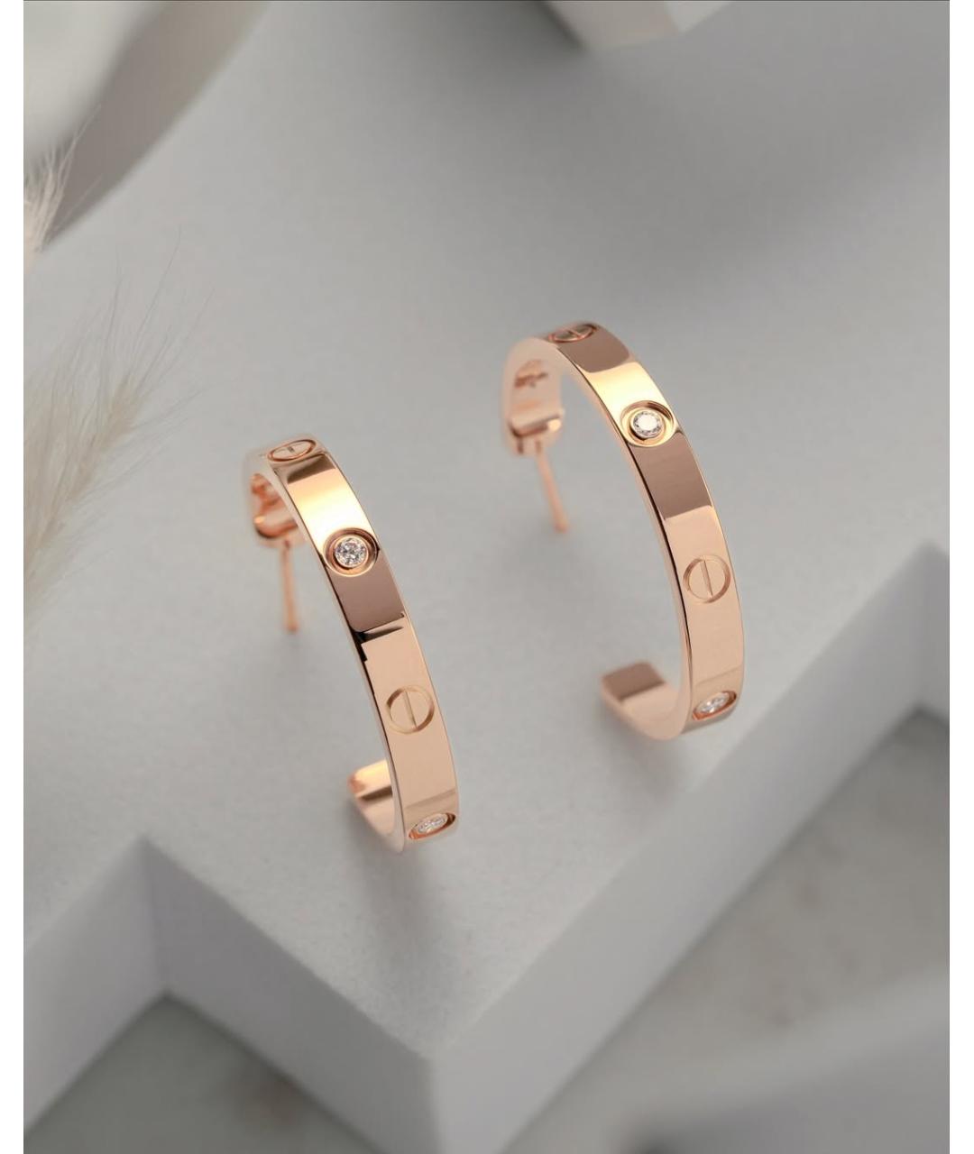 CARTIER Золотые серьги из розового золота, фото 4