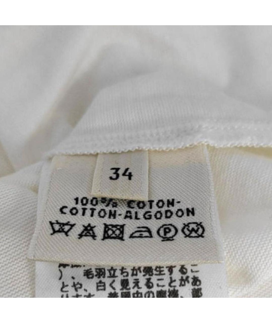 HERMES Бежевая хлопковая футболка, фото 5