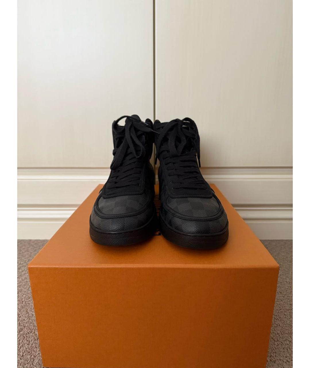 LOUIS VUITTON Черные высокие кроссовки / кеды, фото 3