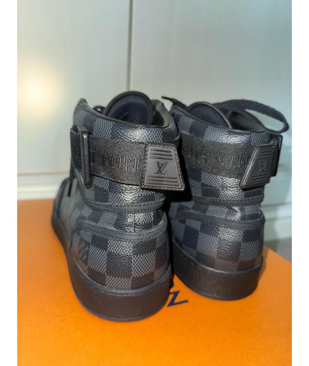 LOUIS VUITTON Черные высокие кроссовки / кеды, фото 7