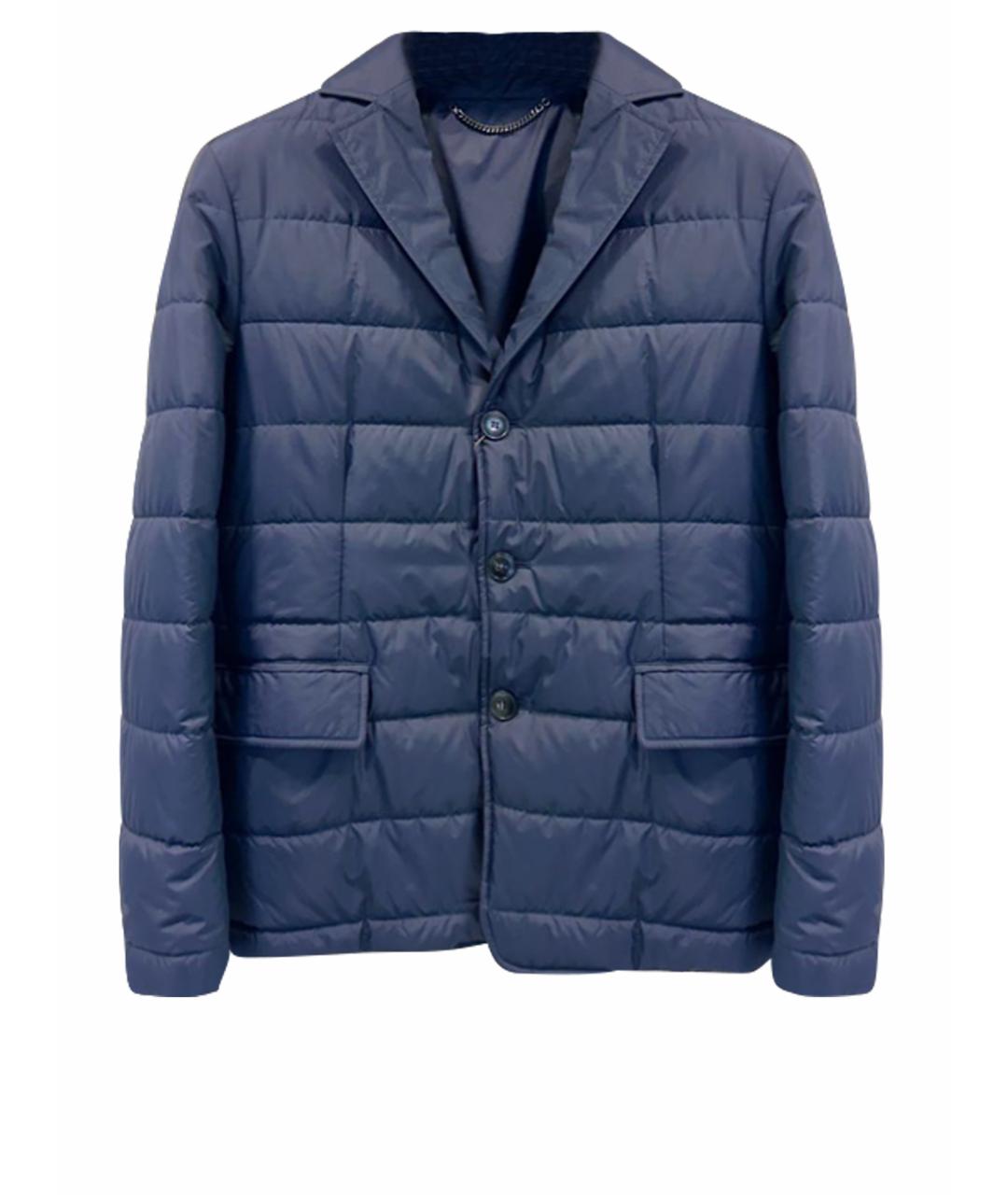 CANALI Темно-синяя полиэстеровая куртка, фото 1