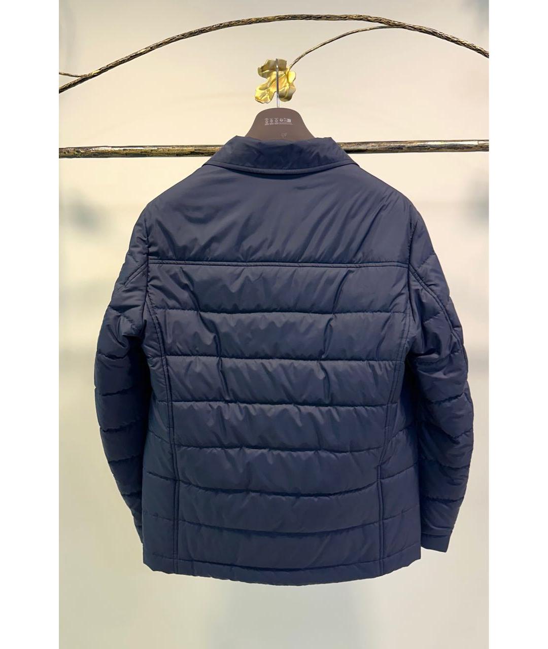 CANALI Темно-синяя полиэстеровая куртка, фото 2