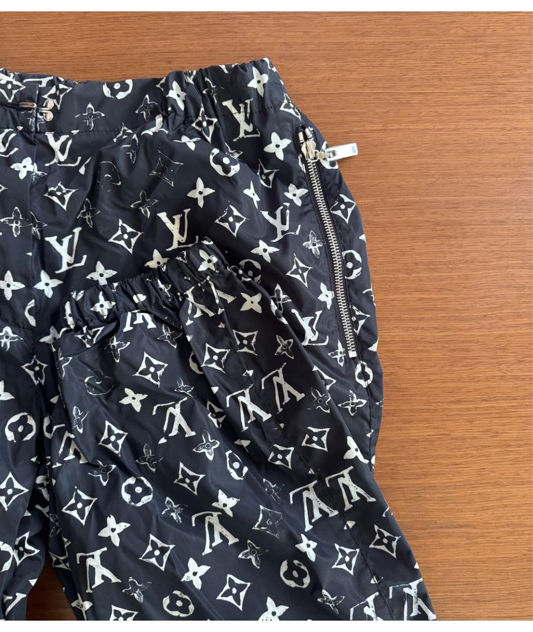 LOUIS VUITTON Темно-синие полиэстеровые спортивные брюки и шорты, фото 4