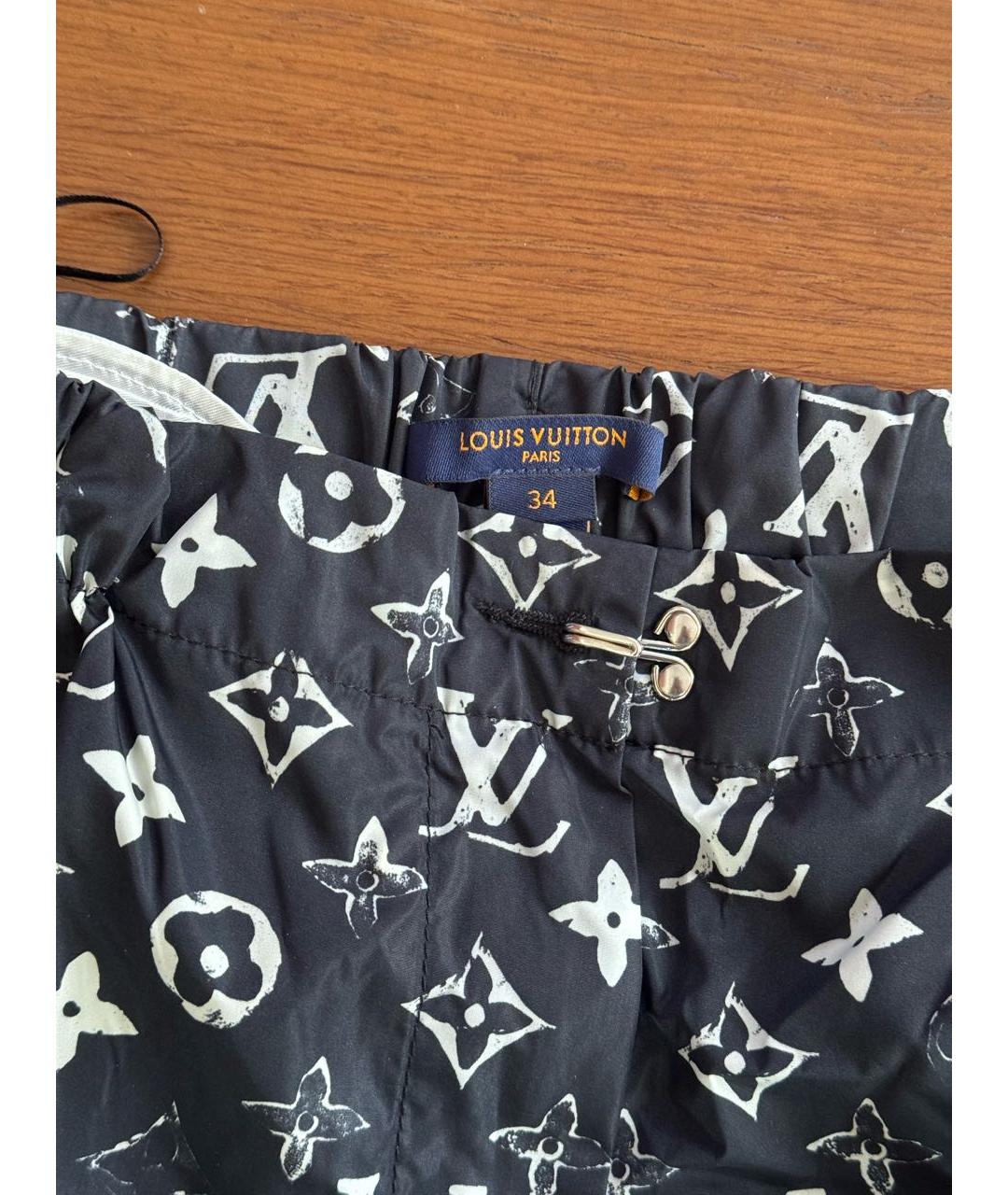 LOUIS VUITTON Темно-синие полиэстеровые спортивные брюки и шорты, фото 3