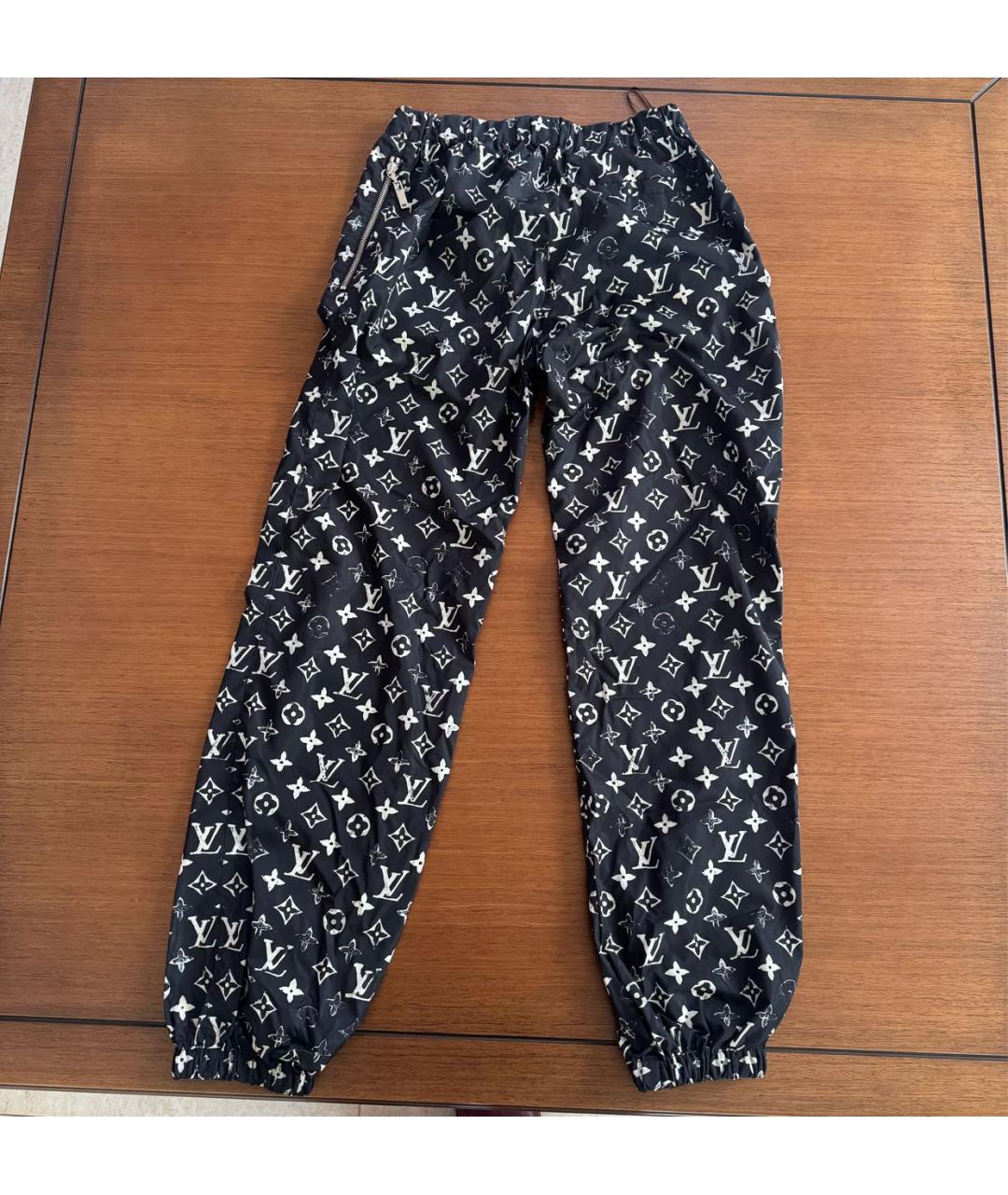 LOUIS VUITTON Темно-синие полиэстеровые спортивные брюки и шорты, фото 2