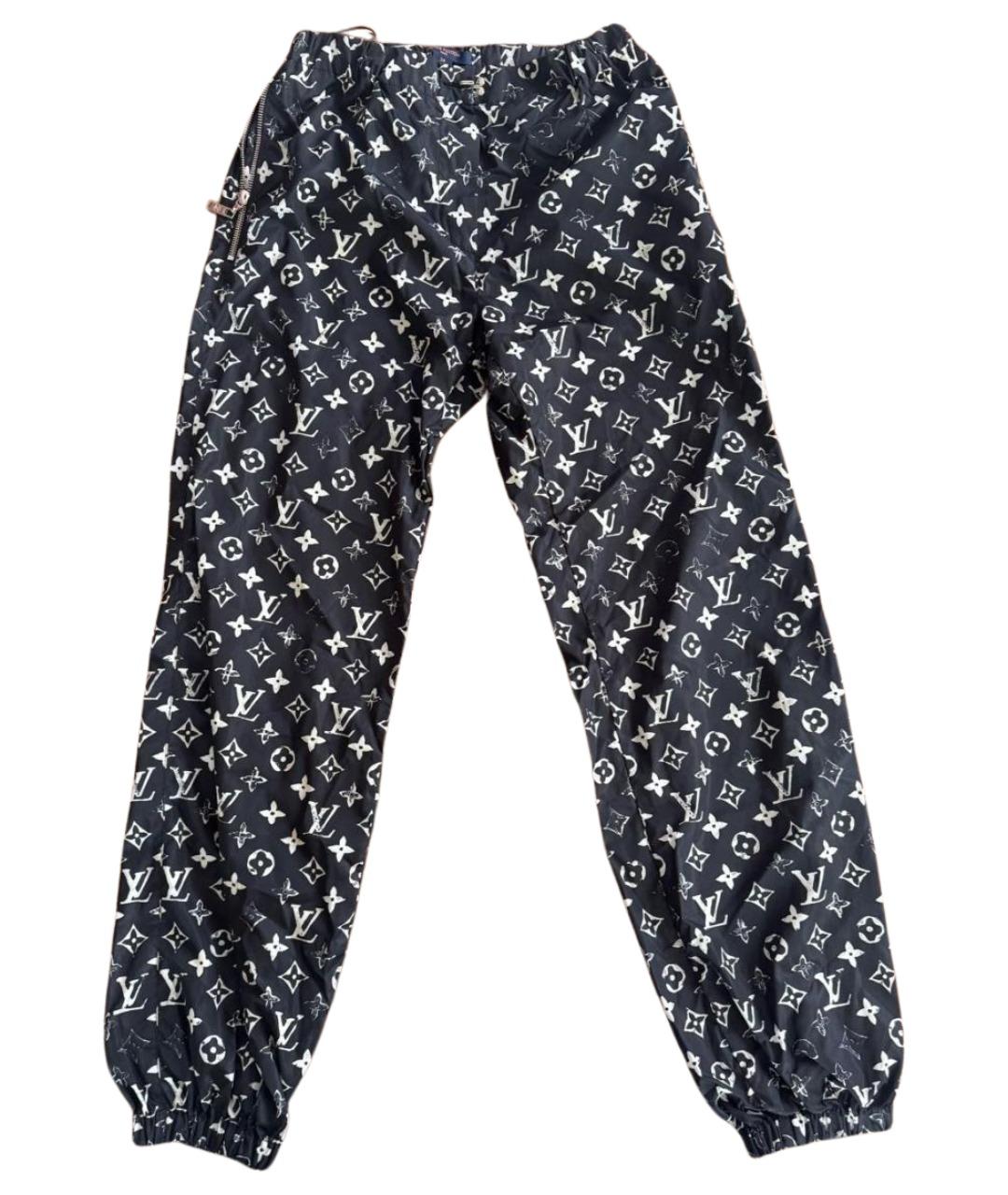 LOUIS VUITTON Темно-синие полиэстеровые спортивные брюки и шорты, фото 1