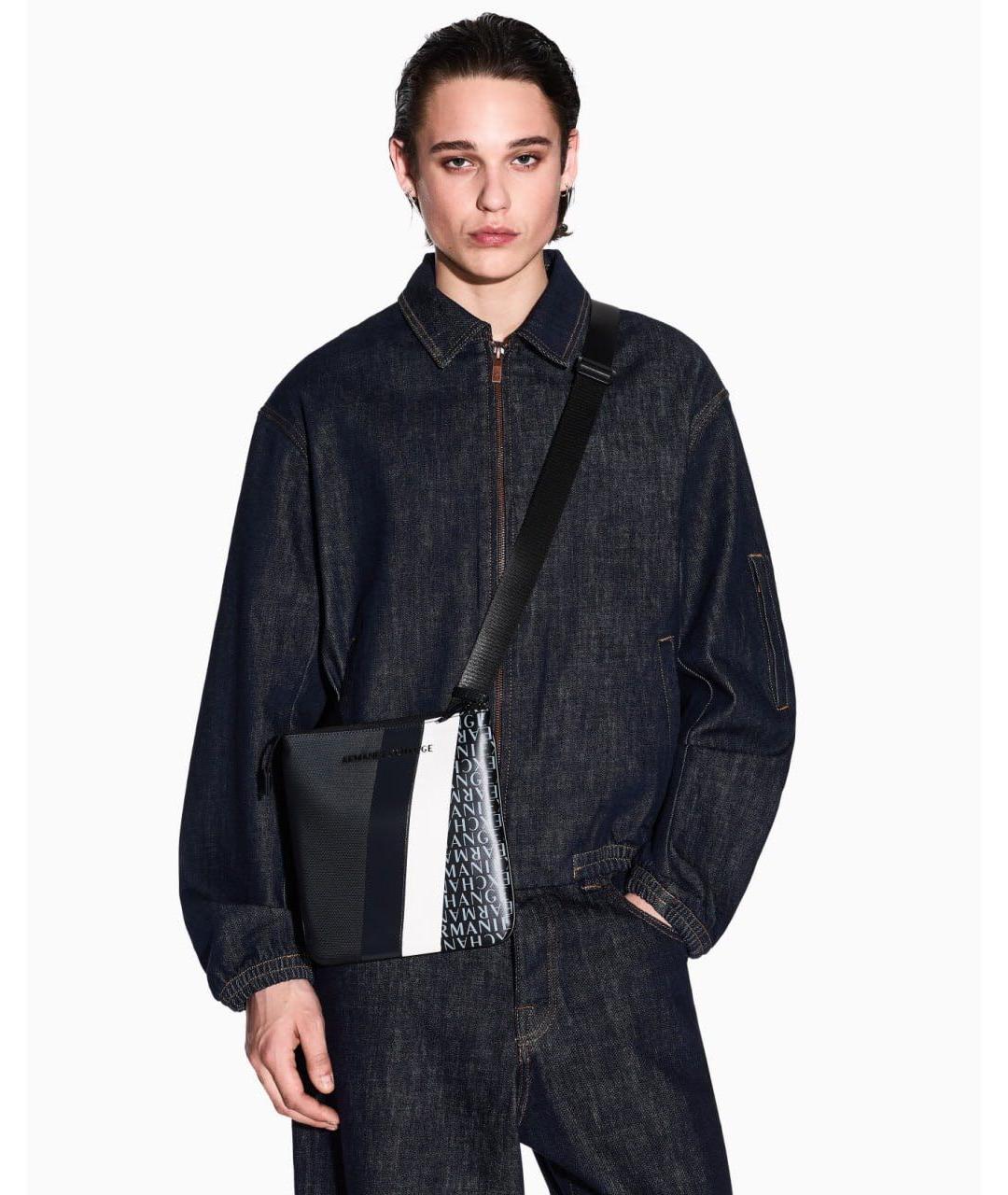 ARMANI EXCHANGE Темно-синяя сумка на плечо, фото 6