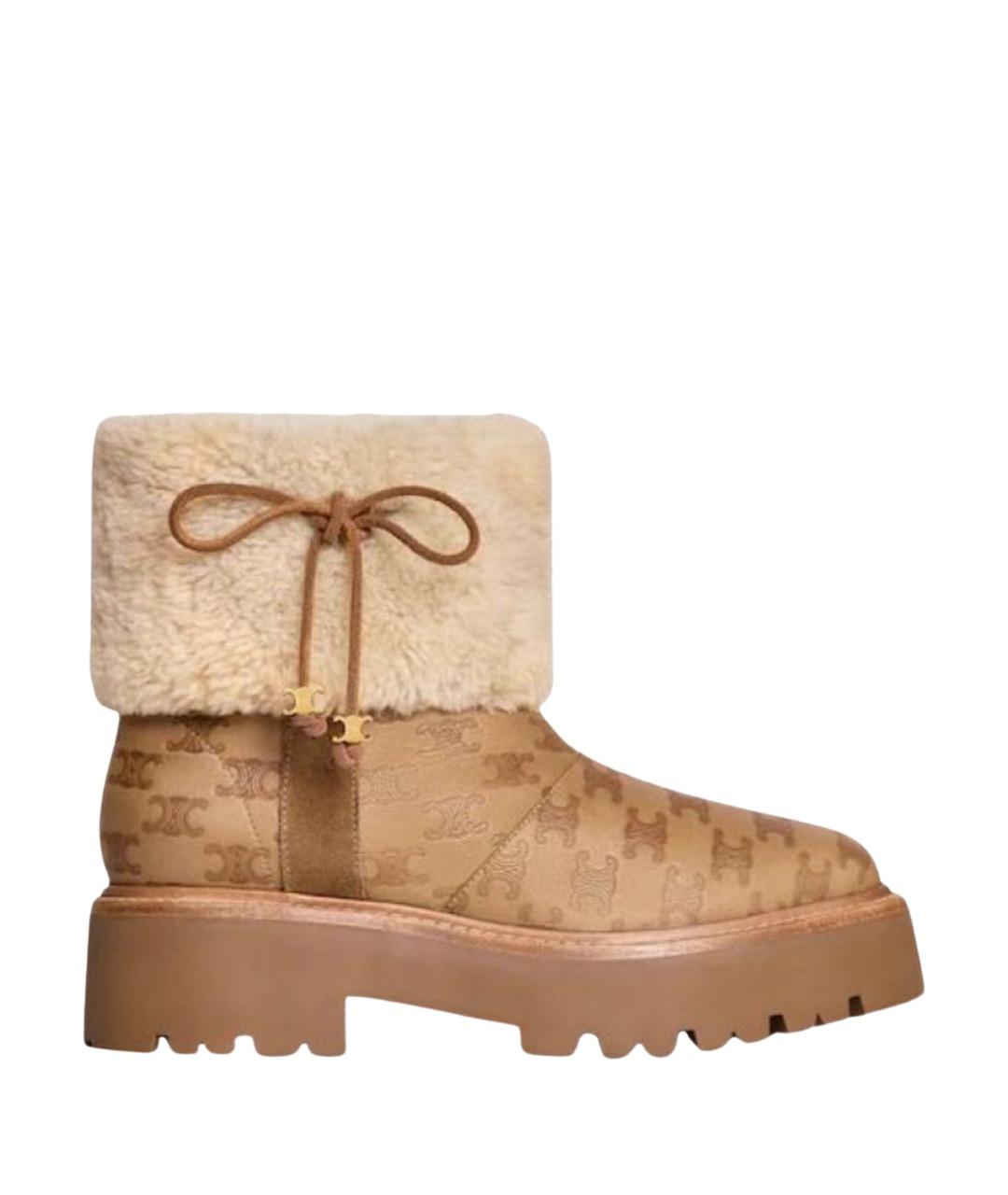 CELINE Коричневые ботильоны, фото 1