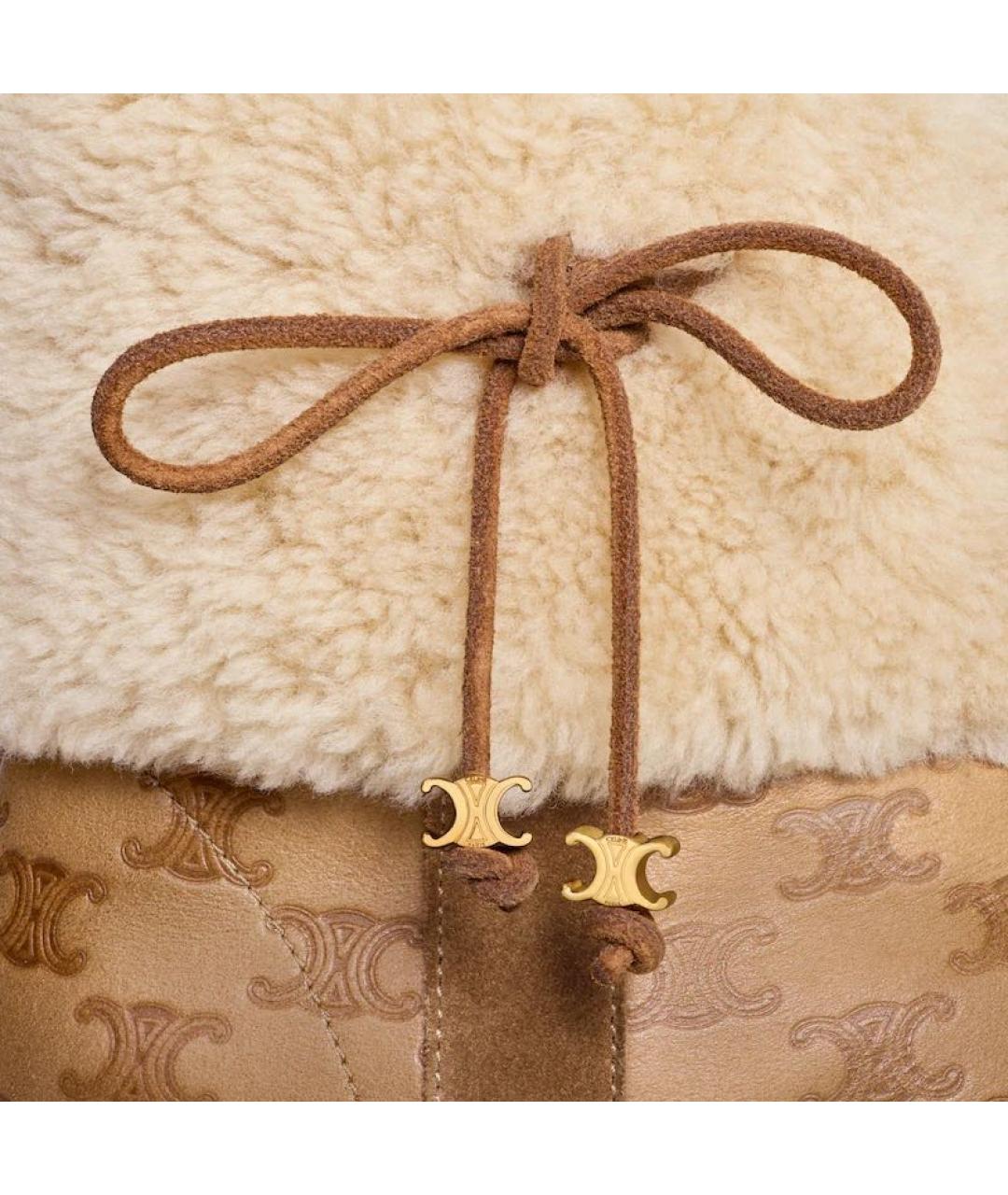 CELINE Коричневые ботильоны, фото 4