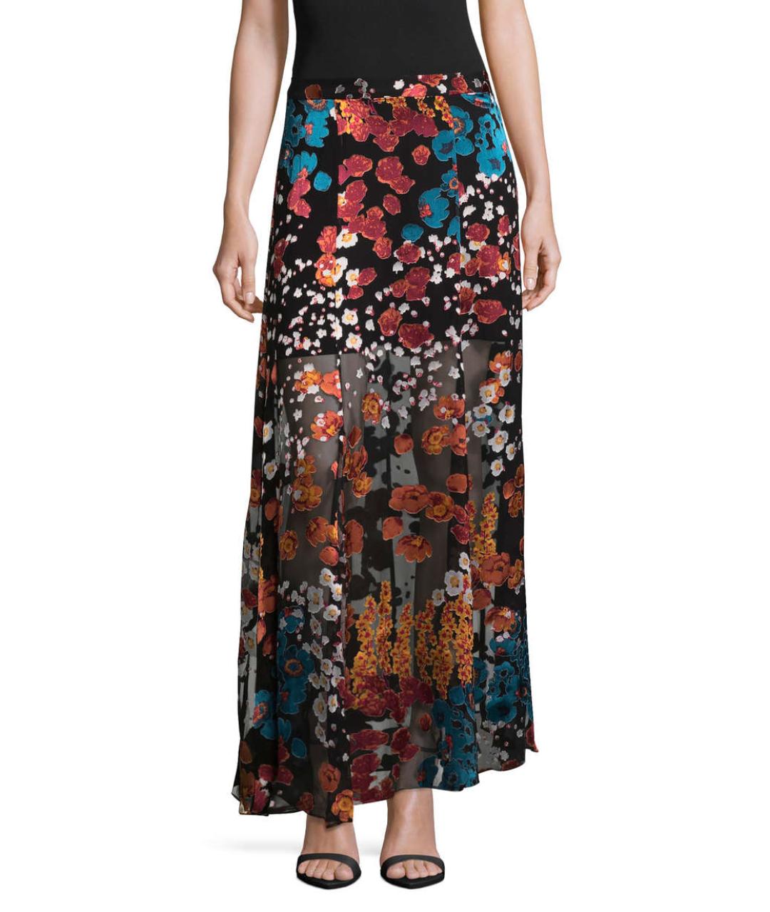 ALICE+OLIVIA Мульти вискозная юбка макси, фото 7