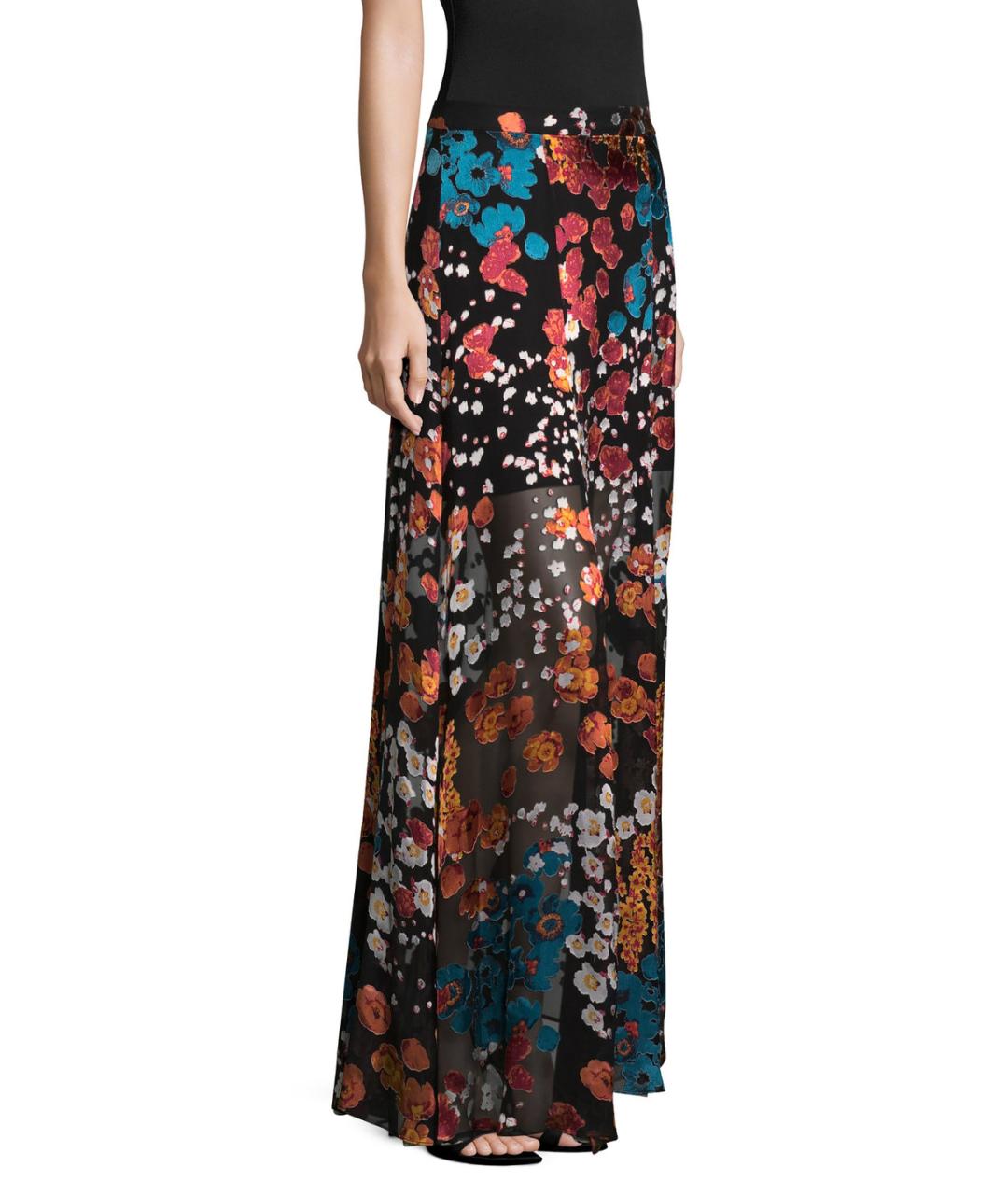 ALICE+OLIVIA Мульти вискозная юбка макси, фото 3