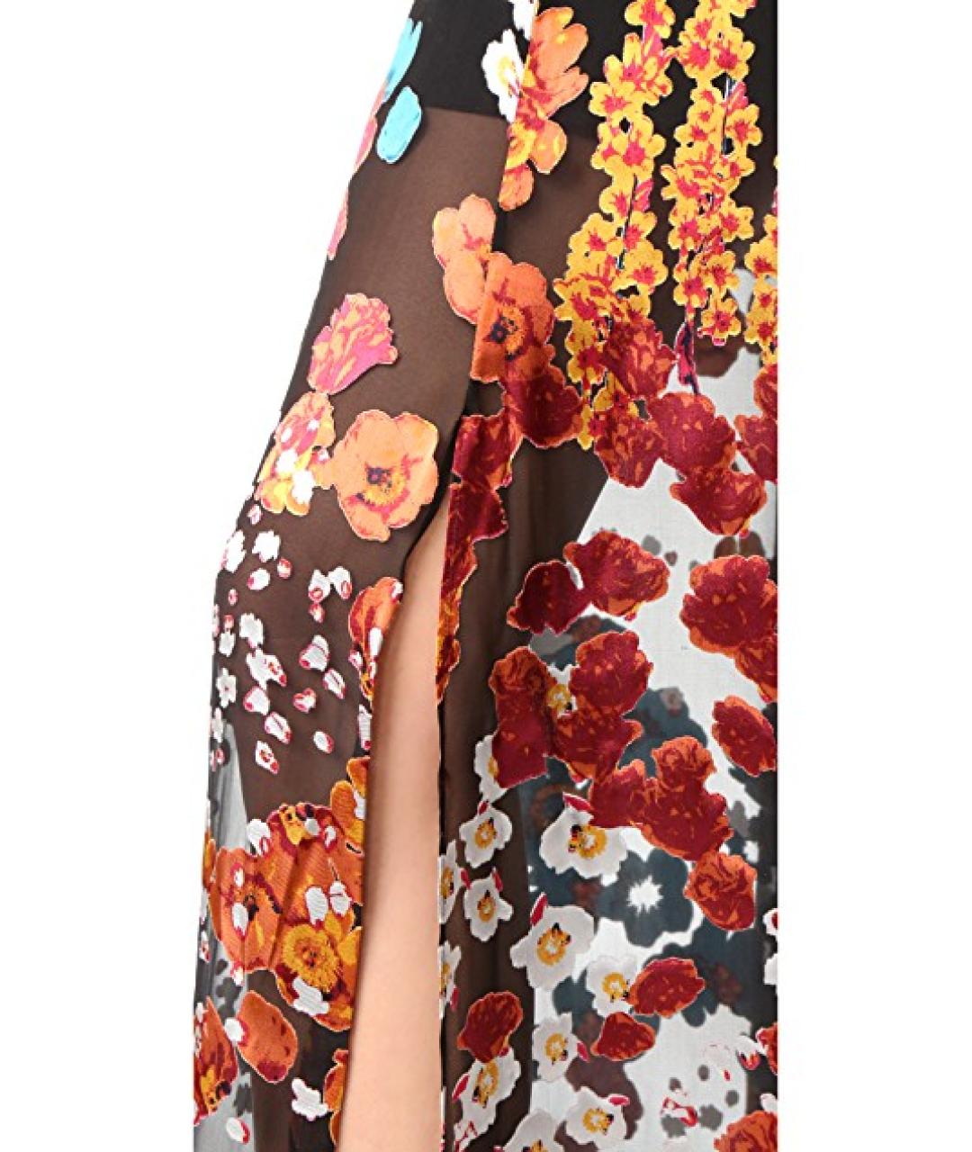 ALICE+OLIVIA Мульти вискозная юбка макси, фото 6