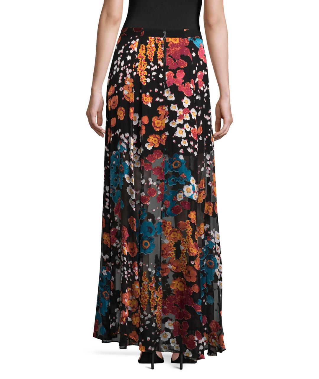 ALICE+OLIVIA Мульти вискозная юбка макси, фото 2