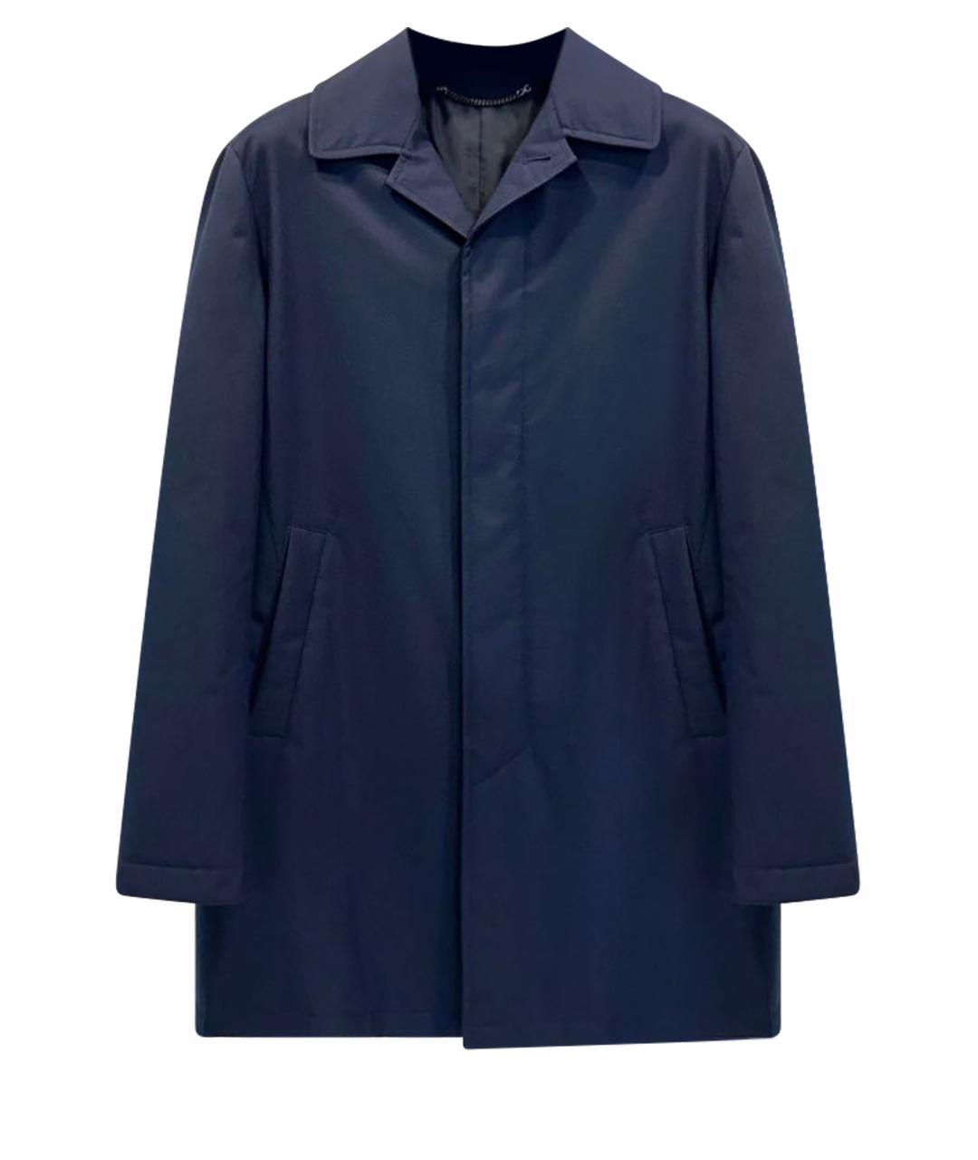 CANALI Темно-синяя полиэстеровая куртка, фото 1