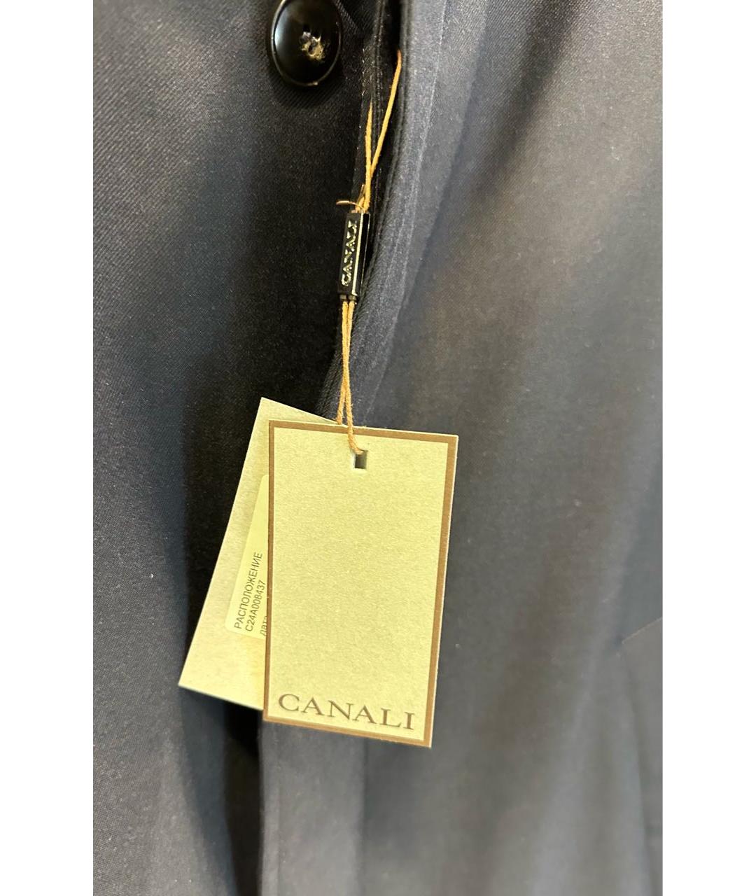 CANALI Темно-синяя полиэстеровая куртка, фото 3