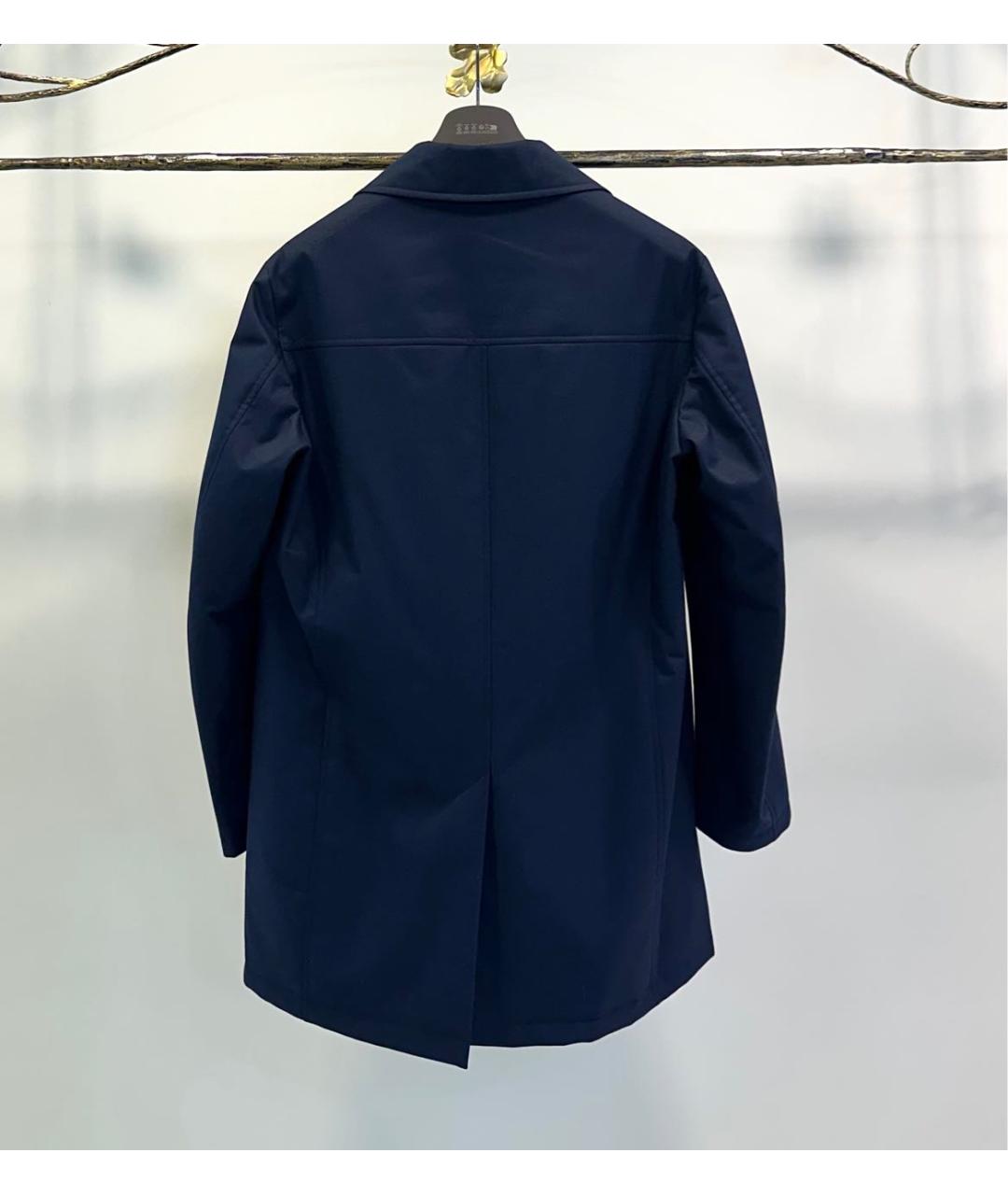 CANALI Темно-синяя полиэстеровая куртка, фото 2