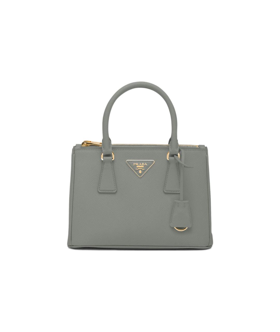 PRADA Серая кожаная сумка через плечо, фото 1