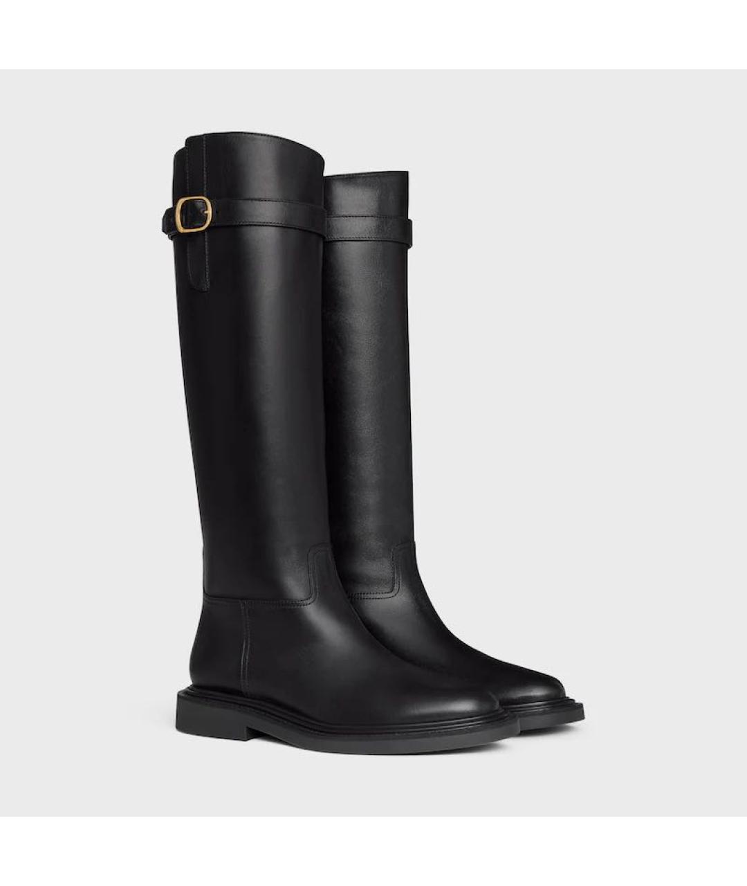 CELINE Черные кожаные ботильоны, фото 2