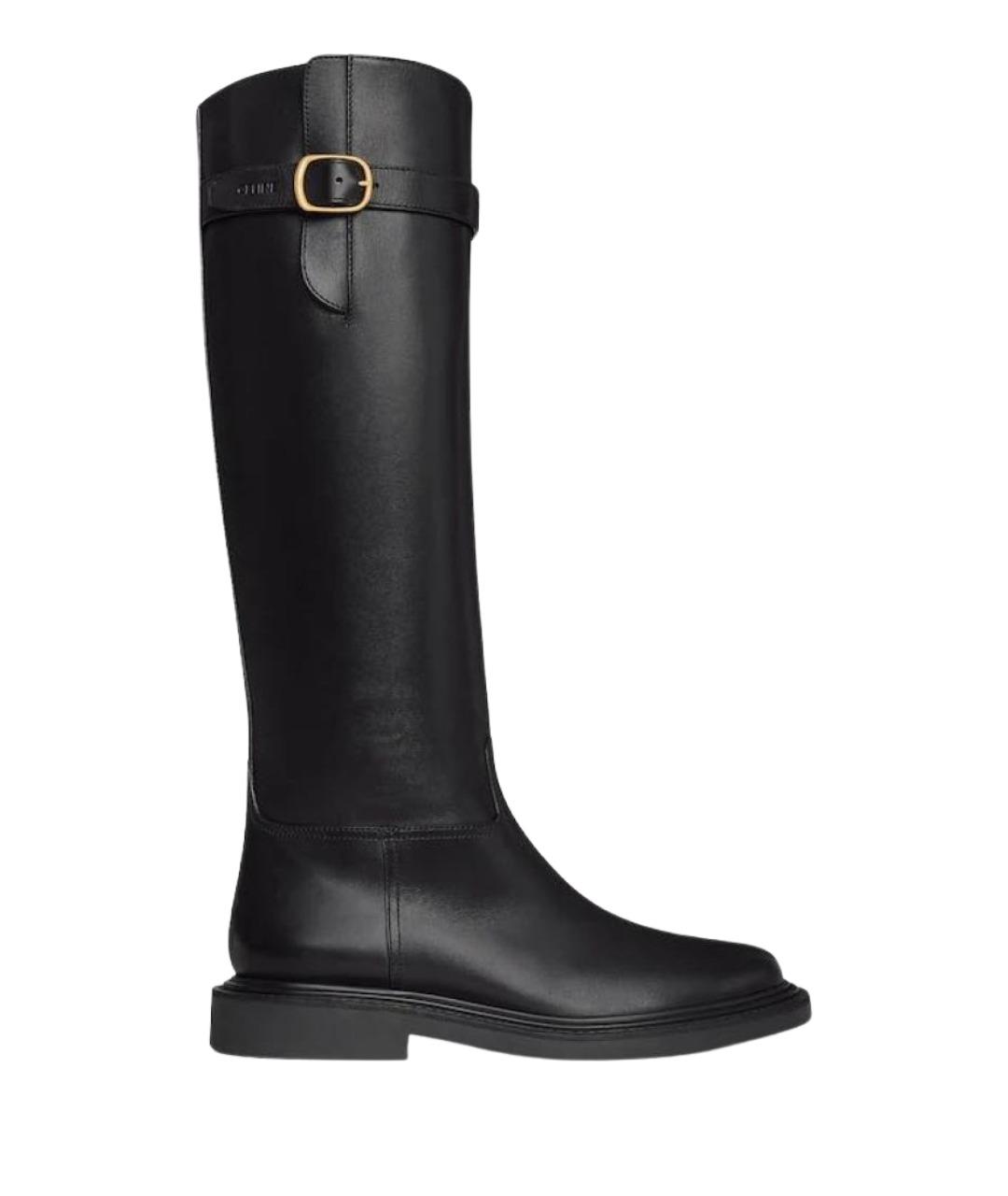 CELINE Черные кожаные ботильоны, фото 1