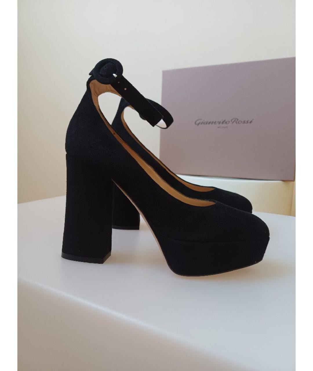 GIANVITO ROSSI Черные замшевые туфли, фото 2