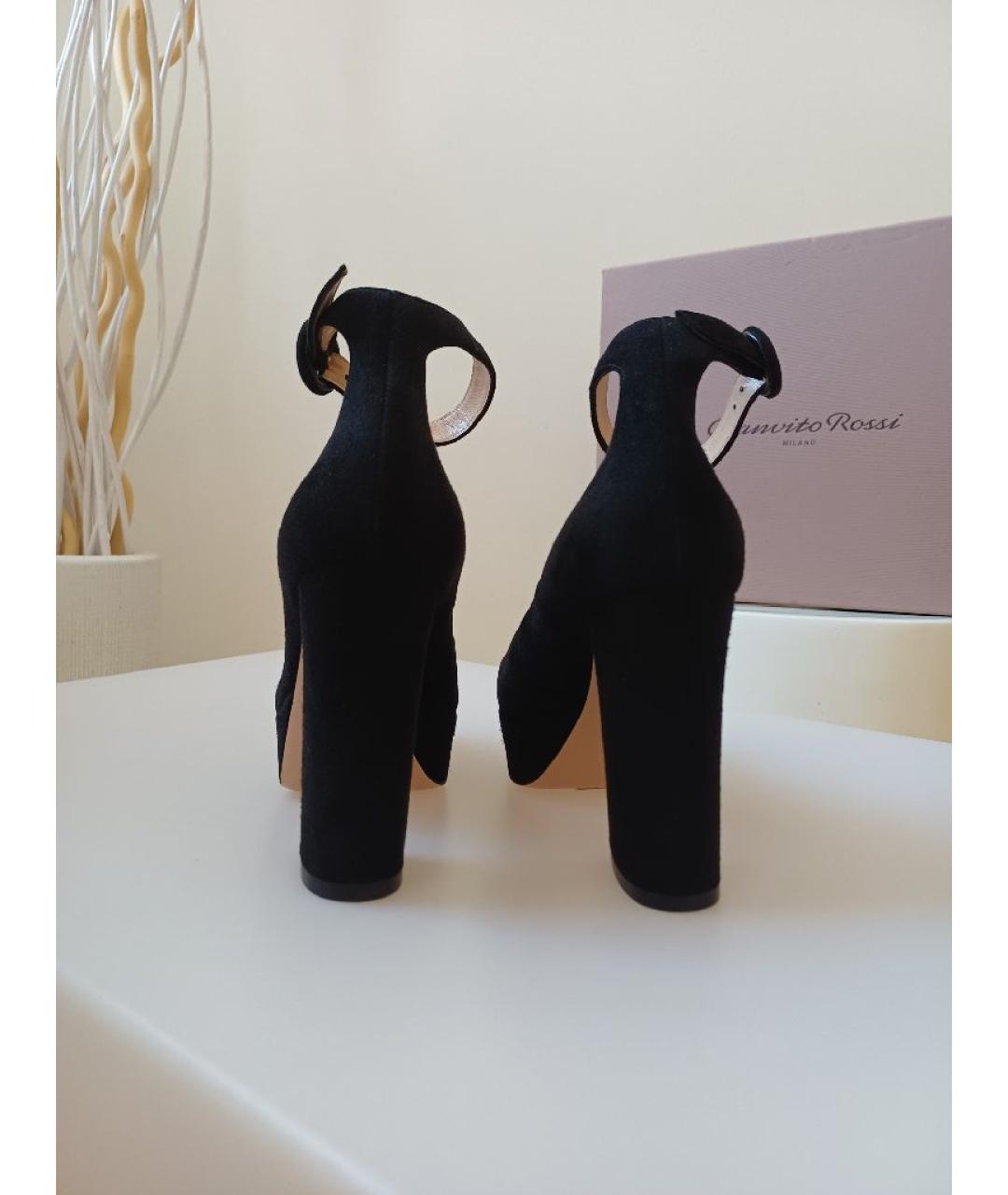 GIANVITO ROSSI Черные замшевые туфли, фото 6