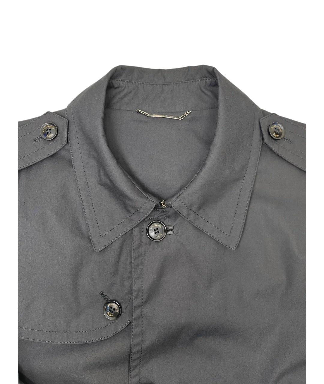 ERMENEGILDO ZEGNA XXX Синий хлопковый тренч / плащ, фото 4