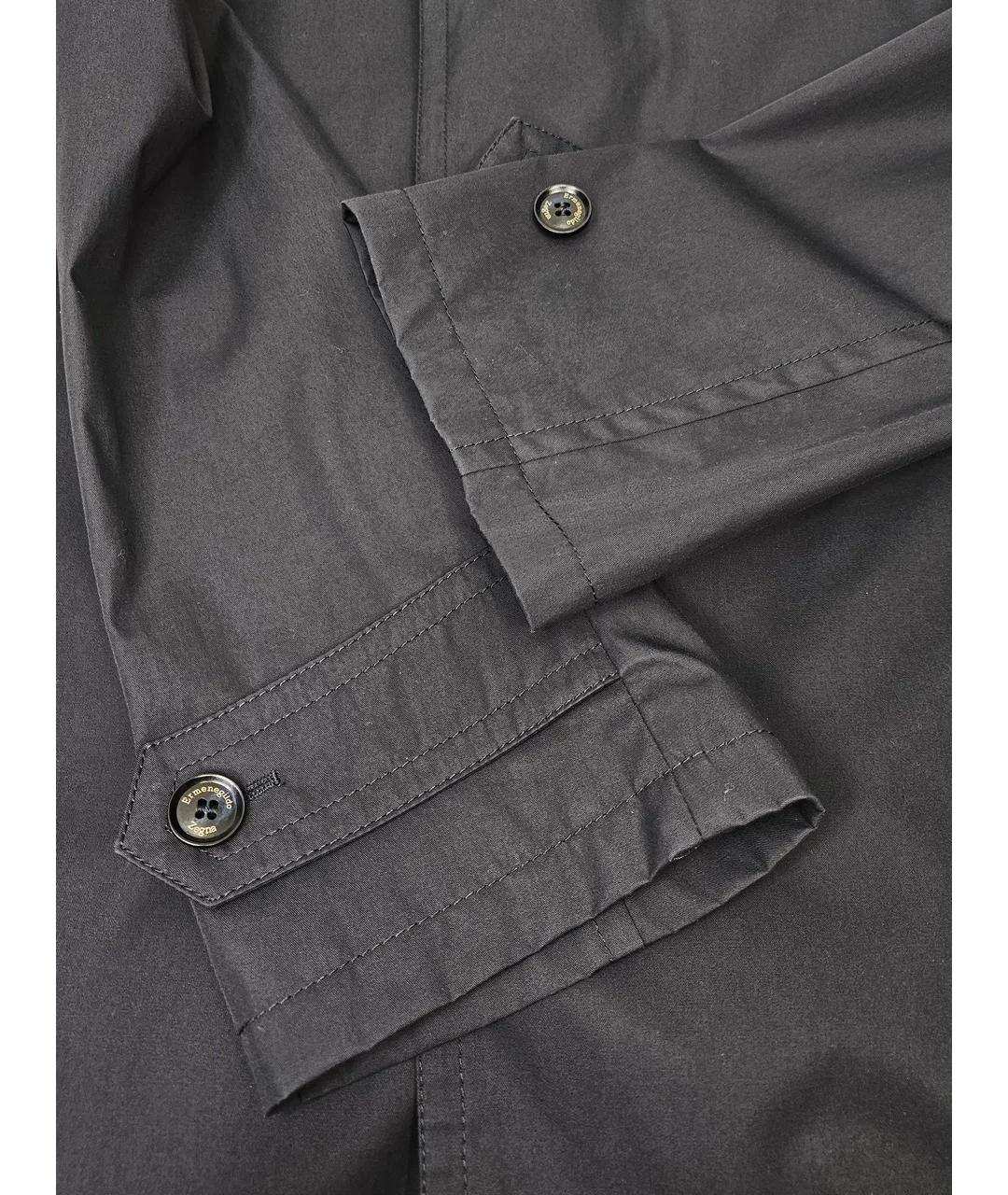 ERMENEGILDO ZEGNA XXX Синий хлопковый тренч / плащ, фото 5