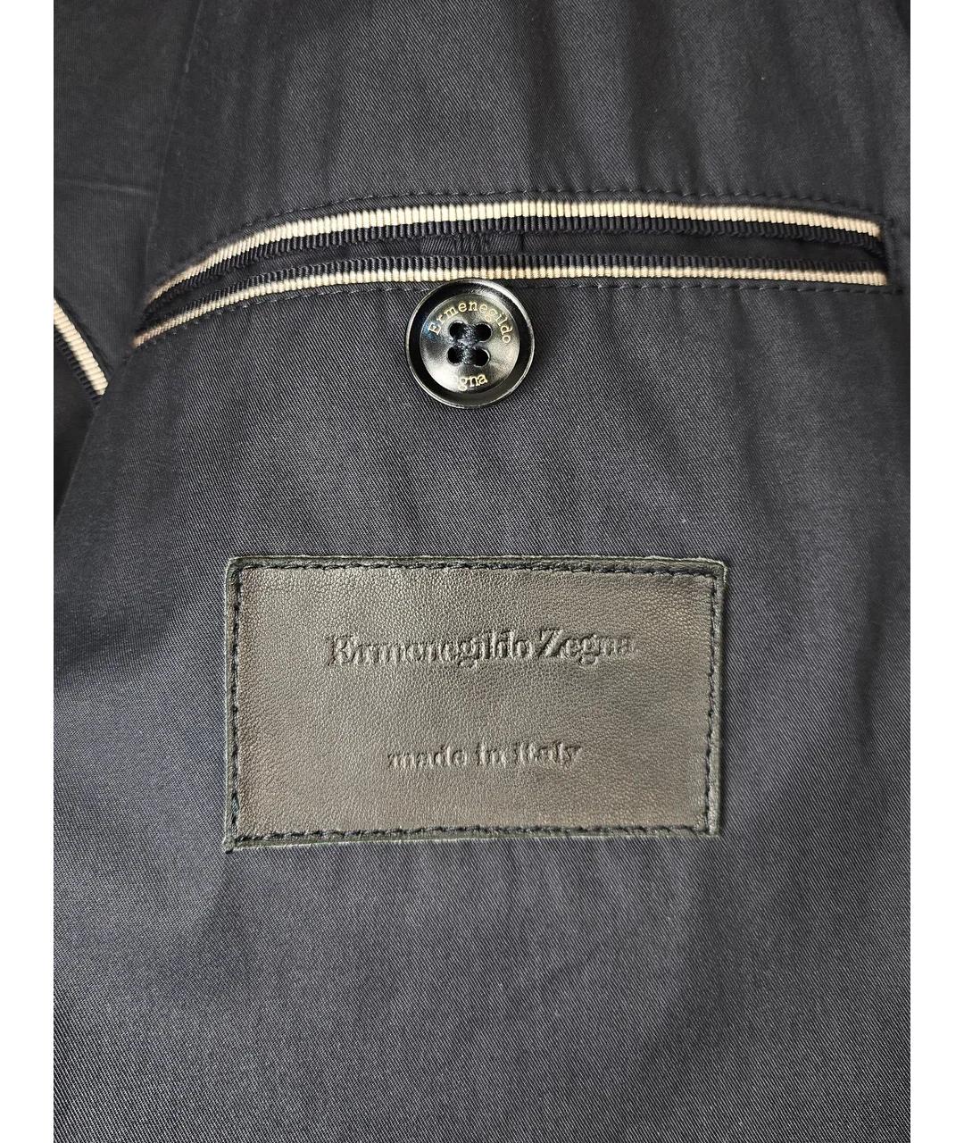 ERMENEGILDO ZEGNA XXX Синий хлопковый тренч / плащ, фото 6