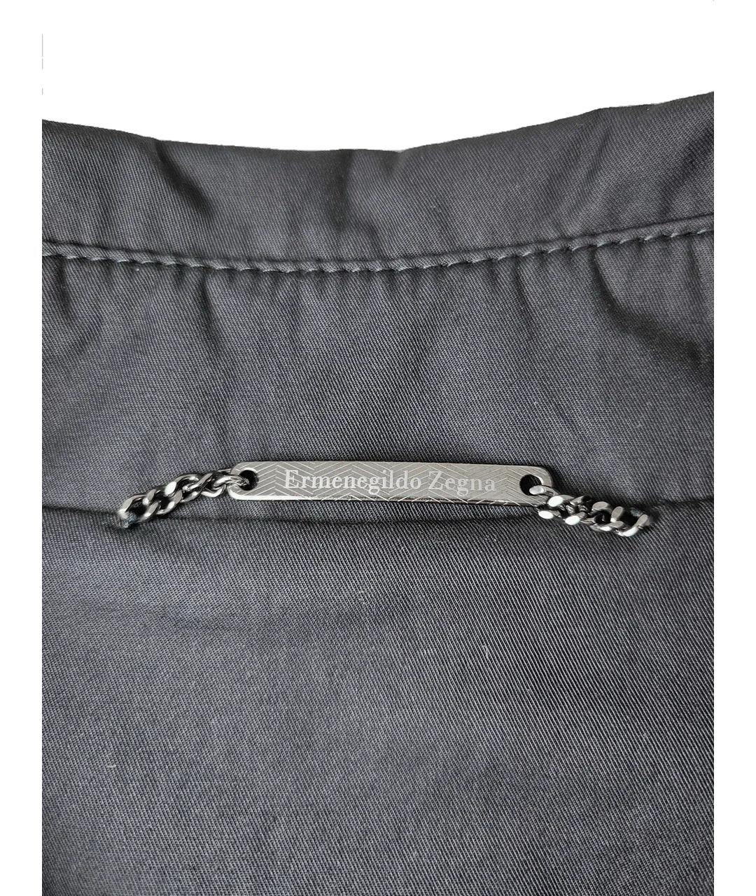 ERMENEGILDO ZEGNA XXX Синий хлопковый тренч / плащ, фото 7