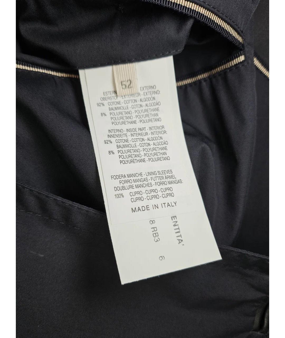 ERMENEGILDO ZEGNA XXX Синий хлопковый тренч / плащ, фото 9