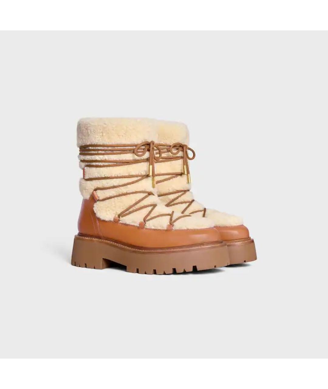 CELINE Коричневые ботинки, фото 2