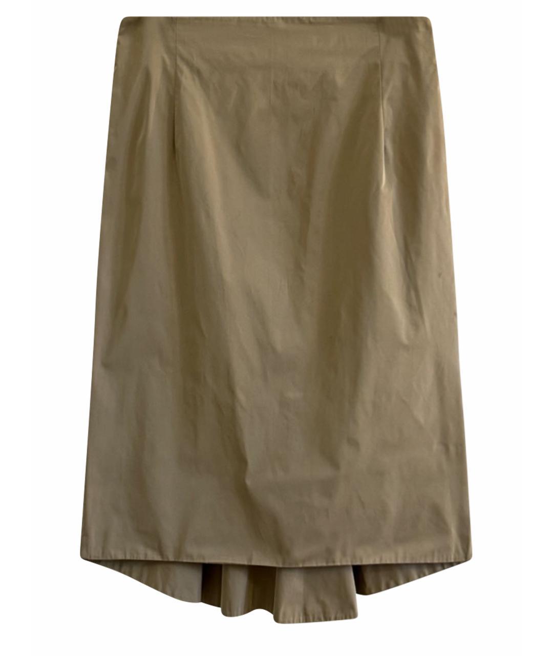 ERMANNO SCERVINO Бежевая полиэстеровая юбка миди, фото 1
