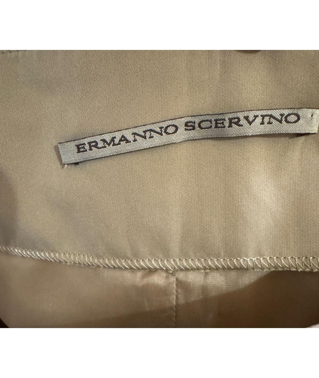 ERMANNO SCERVINO Бежевая полиэстеровая юбка миди, фото 4