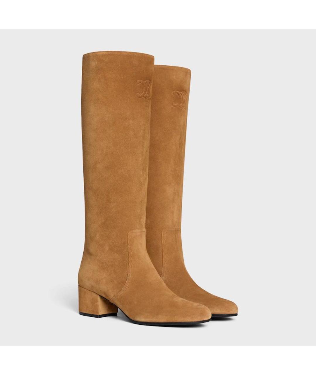 CELINE Горчичные сапоги, фото 2