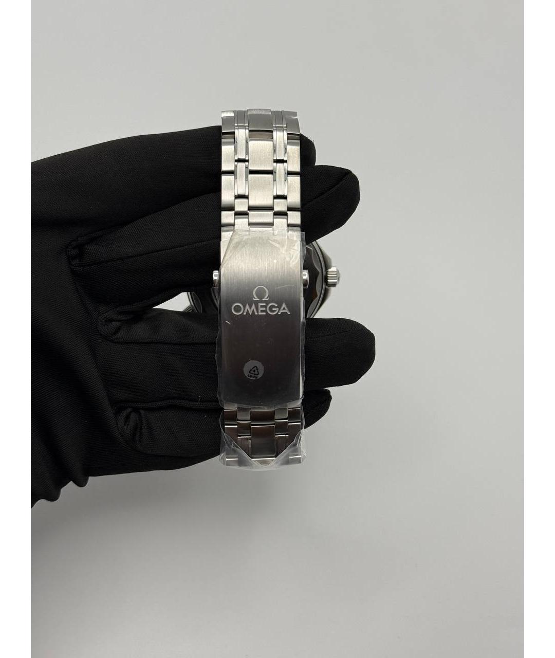 OMEGA Черные часы, фото 6