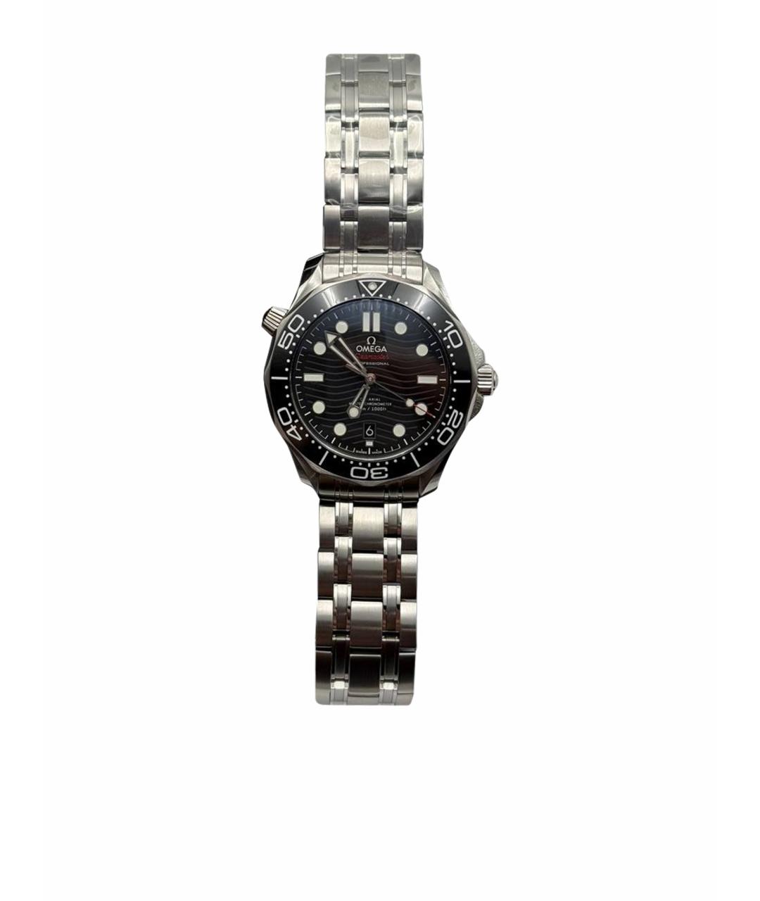 OMEGA Черные часы, фото 1