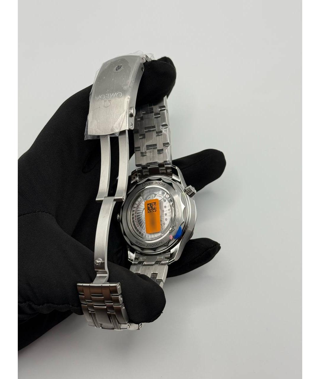 OMEGA Черные часы, фото 7