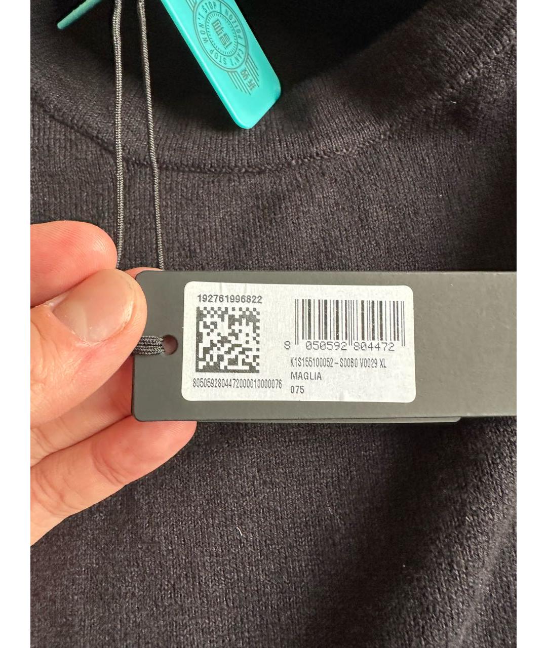 STONE ISLAND Черный хлопковый джемпер / свитер, фото 3