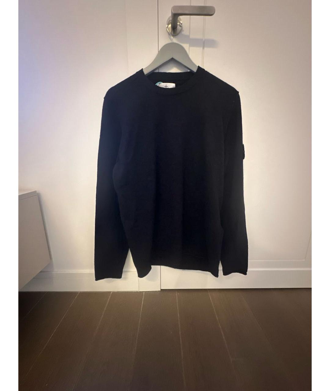 STONE ISLAND Черный хлопковый джемпер / свитер, фото 8