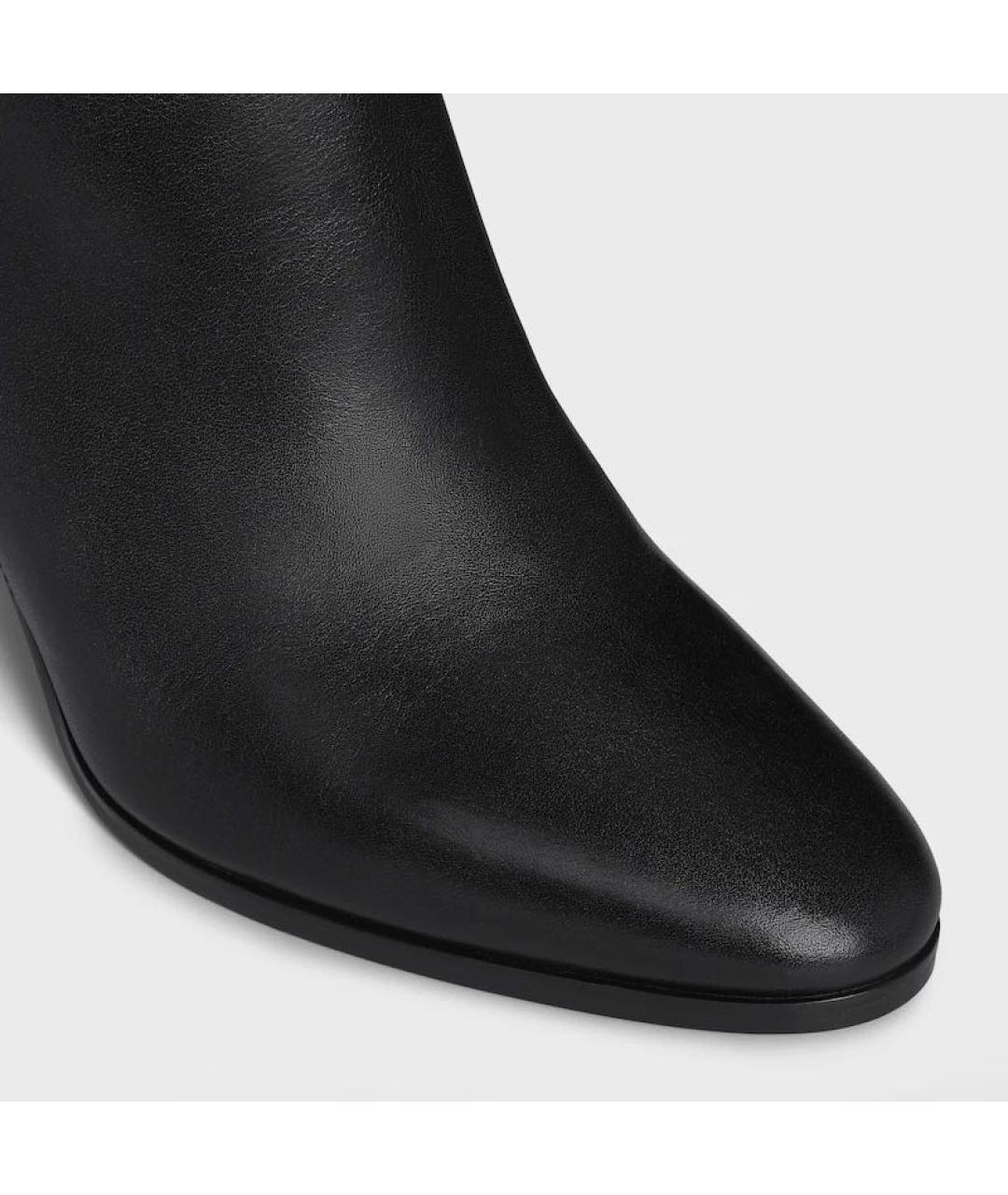 CELINE Черные кожаные сапоги, фото 3